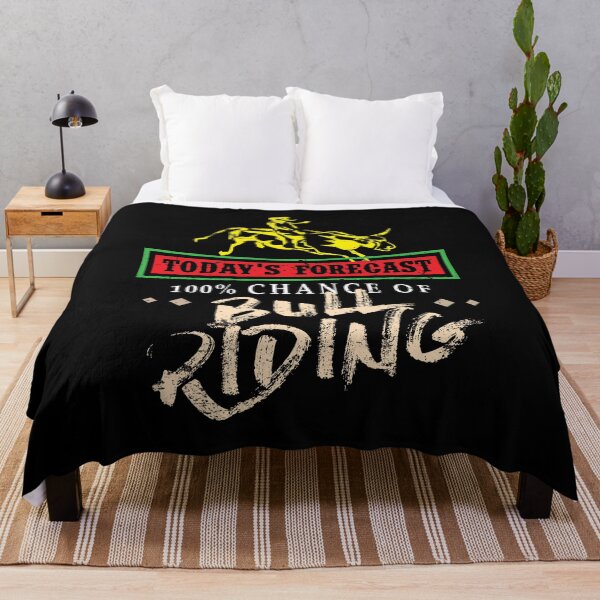 Item preview, Today's Forecast 100% Chance of Bull Riding - Rodeo designed and sold by Gold Wings Tees.