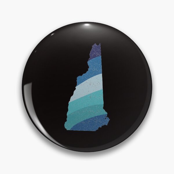 Item preview, New Hampshire State Vintage Distressed Retro Blue Rainbow Stripes designed and sold by twicetrader.