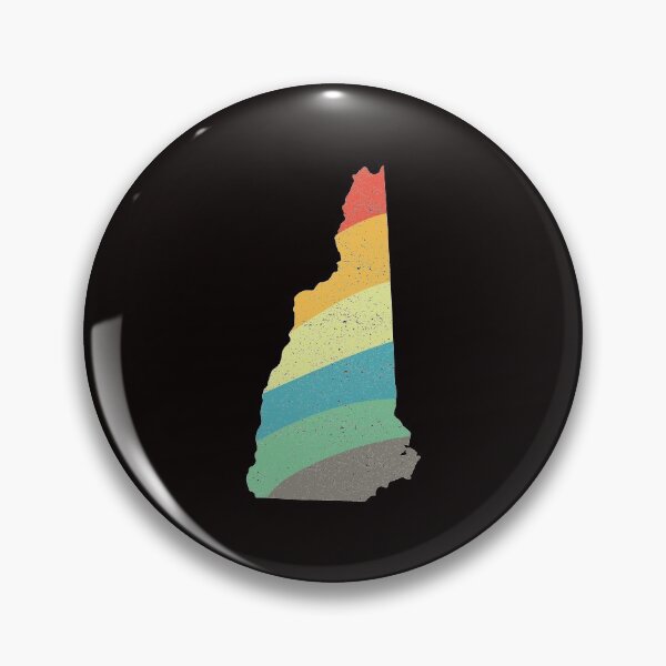 Artikelvorschau, New Hampshire State Vintage Distressed Retro Regenbogen Streifen entworfen und verkauft von twicetrader.