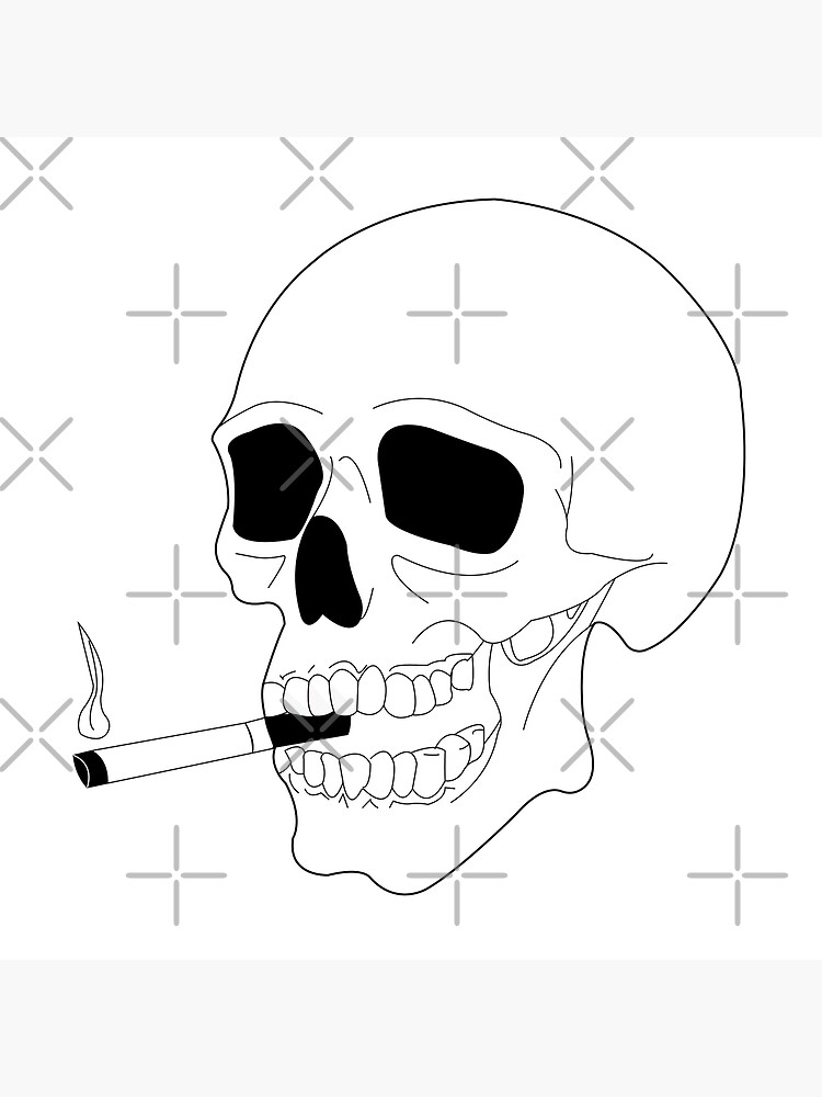 Circle Glass Smoke Skeleton Skull Mug, 2-Pack