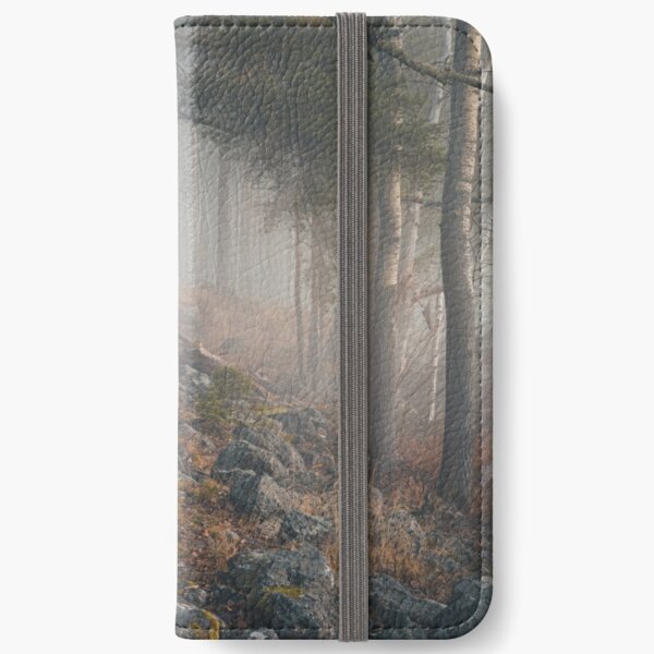 Foggy forest landscape iPhone Wallet