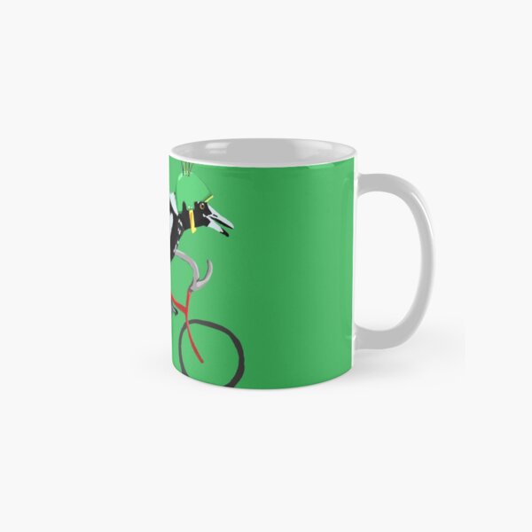 Item preview, Magpie on Bike Swoop (in Green) designed and sold by LadyRyatt.