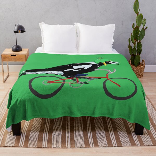 Item preview, Magpie on Bike Swoop (in Green) designed and sold by LadyRyatt.