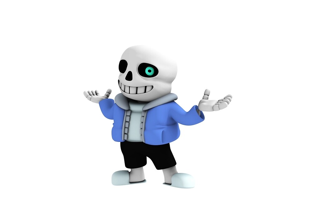 "Undertale 3D Sans" by Spoons McGee Redbubble