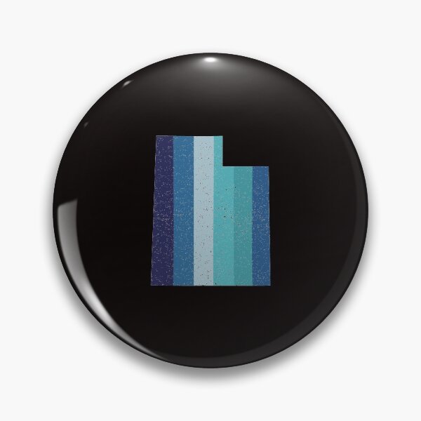 Artikelvorschau, Utah State Retro Blue Rainbow Distressed Vintage Streifen entworfen und verkauft von twicetrader.