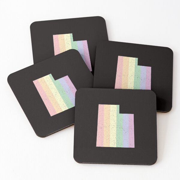 Item preview, Utah State Pride LGBT Pastel Rainbow Stripes designed and sold by twicetrader.