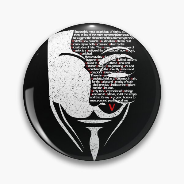 Item preview, V for Vendetta - Mask & V's Speech designed and sold by BeTheKooK.