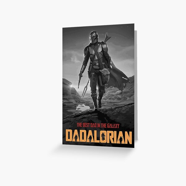 Item preview, Dadalorian the best dad in the galaxy -BW vintage designed and sold by IgaBarClay.