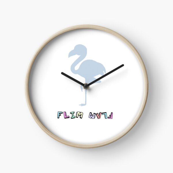 Flamingo Albertsstuff Flim Flam Roblox Merch Pink 2020 Clock By Totkisha1 Redbubble - black necked swan roblox