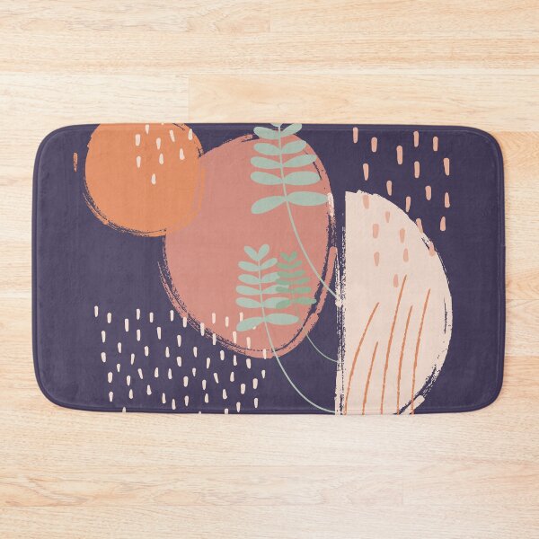 Item preview, Abstract shapes dots lines and plants digital design illustration 67 designed and sold by MyBlackDreams.