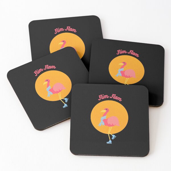 Item preview, Flim Flam, Flamingo on skates designed and sold by NomadMessenger.