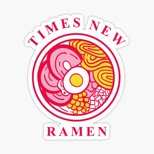 Item preview, Times New Ramen, funny noodles font graphic design designed and sold by emmjott.