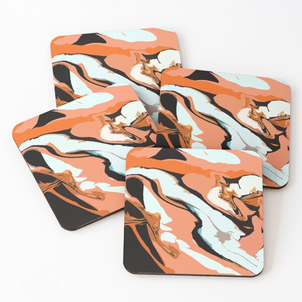 Item preview, Digital Colorful Abstract Patterns in Orange, White and Black designed and sold by ShopieHome.