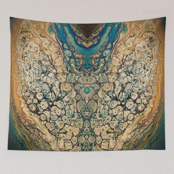 Item preview, Angel One: Digitalised Abstract painting from acrylic pour designed and sold by Digibee.