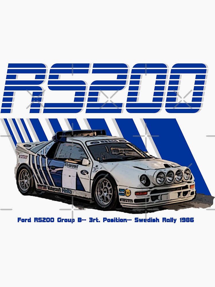 DECAL FORD RS200 STIG ANDERVANG RAC 1986 DnF 06 