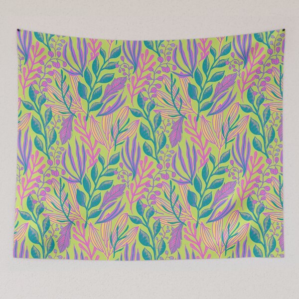 Item preview, nature plant pattern design (green backgorund) designed and sold by riceayoj.
