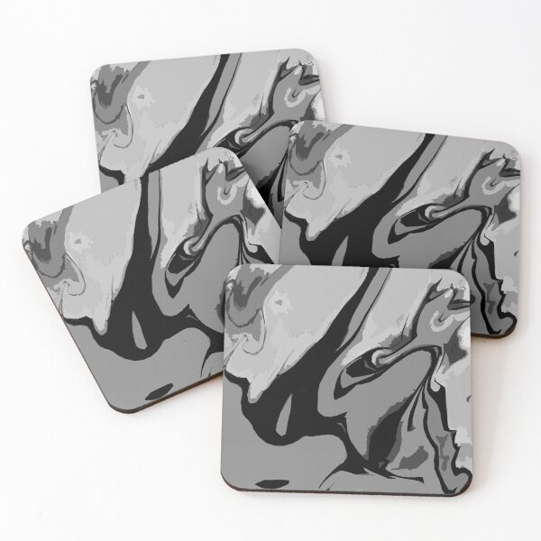 Item preview, Digital Abstract Patterns in Black and Grey Shades designed and sold by ShopieHome.