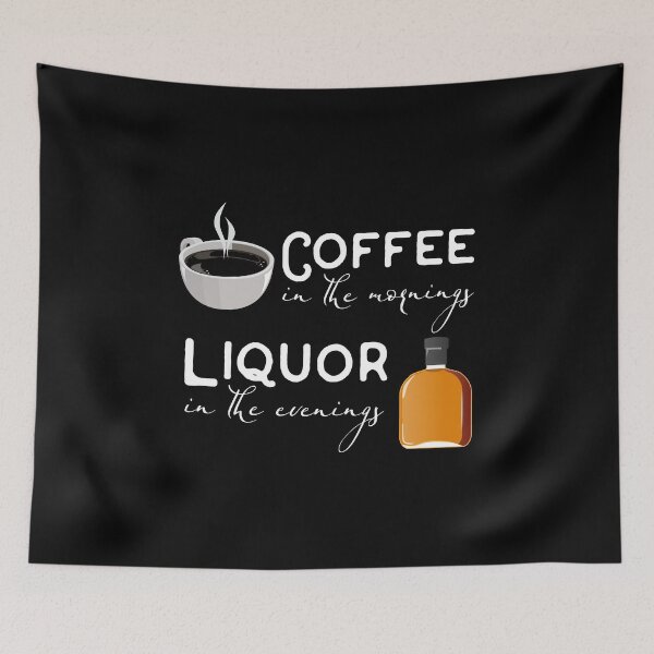 Item preview, Coffee in the mornings, liquor in the evenings designed and sold by Gold Wings Tees.