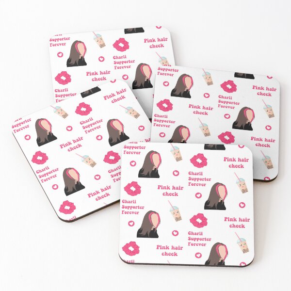 Item preview, Sticker pack of Charli D' Amelio famous tiktokers pink hair dye designed and sold by anins-azuree.