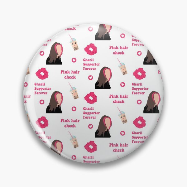Item preview, Sticker pack of Charli D' Amelio famous tiktokers pink hair dye designed and sold by anins-azuree.