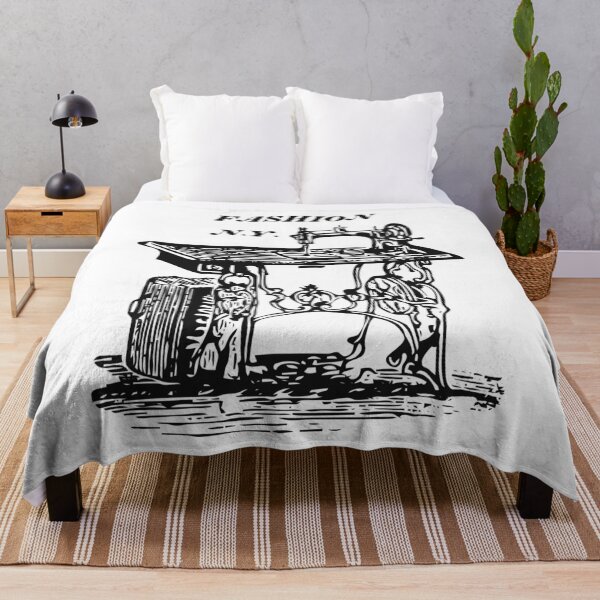 Item preview, New York Fashion Antique Sewing Machine Illustration designed and sold by Vintage-TM.