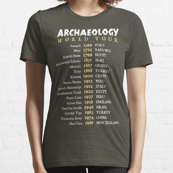Archaeologist World Tour Funny Historical Dig Sites Essential T-Shirt