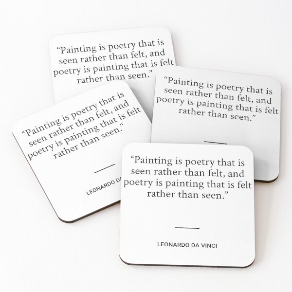 Item preview, Leonardo da Vinci - Painting is poetry that is seen rather than felt, and poetry is painting that is felt rather than seen. designed and sold by SocraticQuotes.