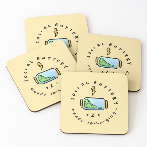 Item preview, Social Battery Needs Charging // Introverted Social Energy designed and sold by ShelliesWorld.