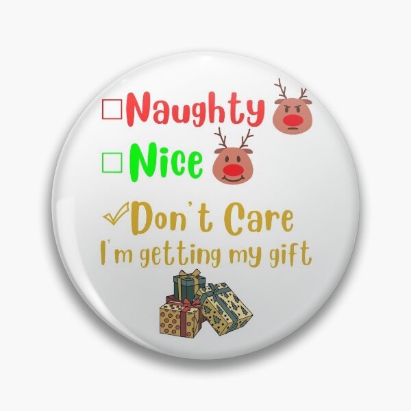 Item preview, Naughty nice don't care funny christmas joke designed and sold by GoodyLeo.