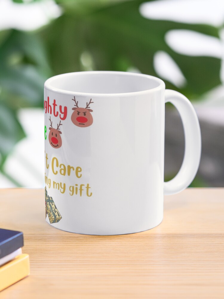 Mug, Too Cute for The Naughty List, Christmas Mugs, Funny Gift Cup