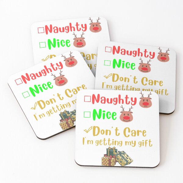 Item preview, Naughty nice don't care funny christmas joke designed and sold by GoodyLeo.