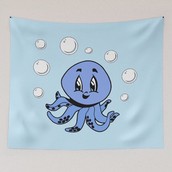 Item preview, Cute Blue Baby Octopus designed and sold by Trace1234.