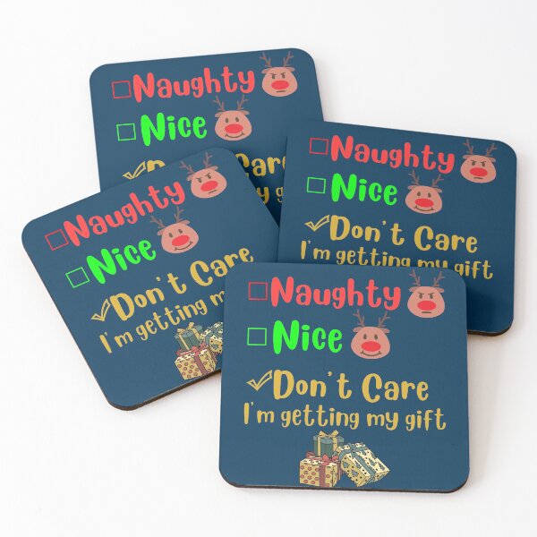 Item preview, Naughty nice don't care funny christmas joke designed and sold by GoodyLeo.