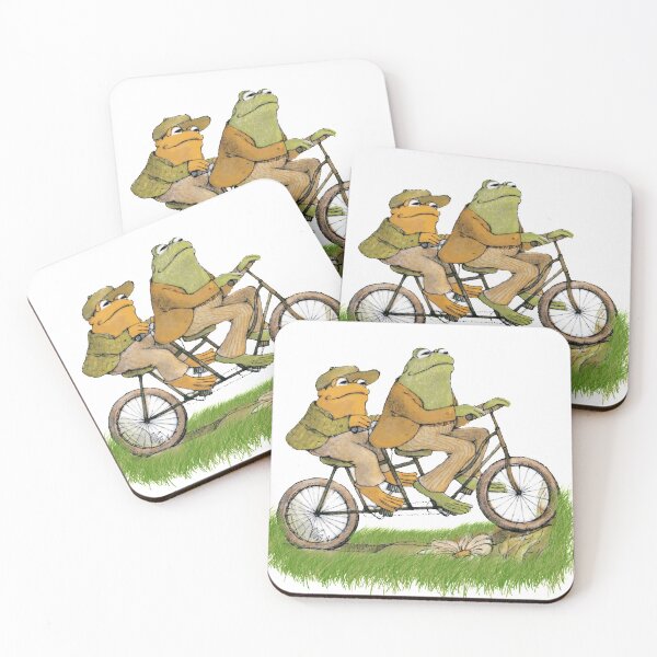 Item preview, frog and toad on the bike designed and sold by FlareCraftStudio.