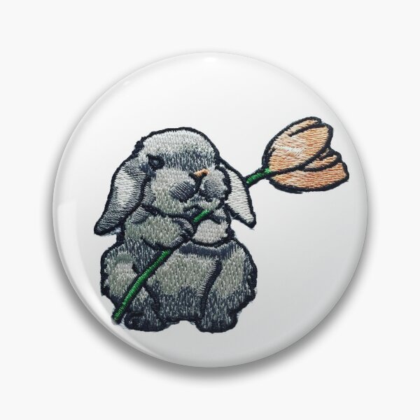 Item preview, Rabbit with Tulip Sticker designed and sold by designolo.