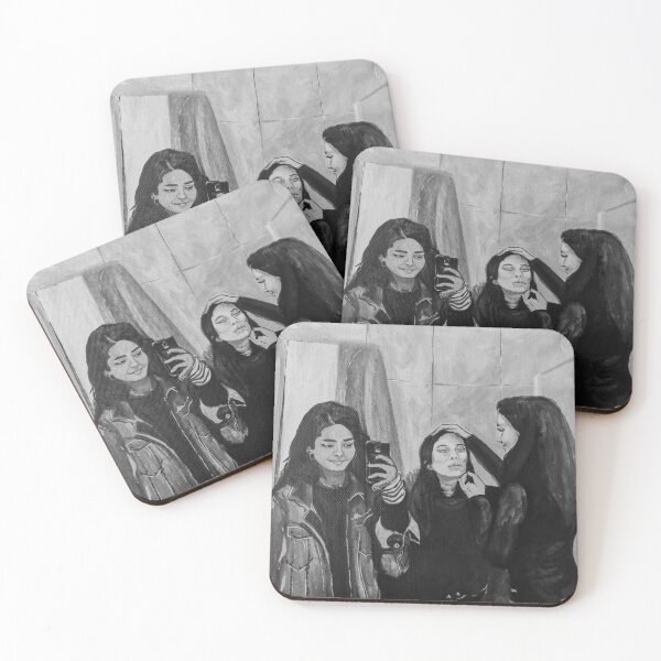 Item preview, friends black and white painting designed and sold by tintacarmesim.