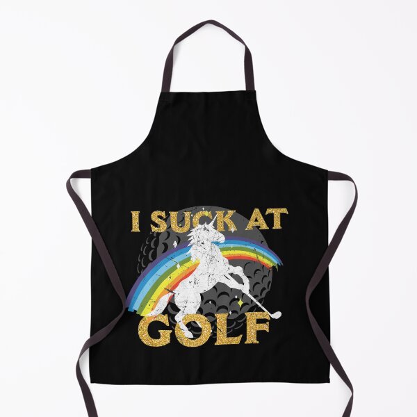 Item preview, I suck at golf with rainbow and unicorn. Punishment for losing a golf bet. designed and sold by Gold Wings Tees.