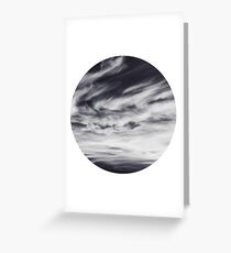 moon of sky // white Greeting Card