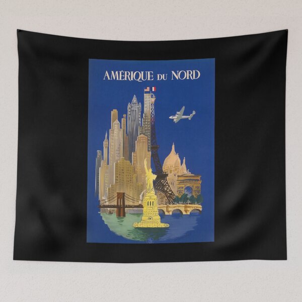Item preview, retro classic Amerique du Nord poster designed and sold by CorasPosters.