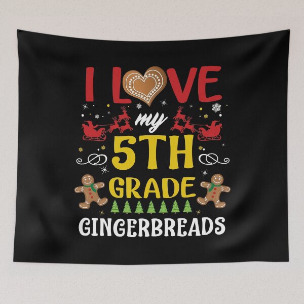 Item preview, I Love My 5th Grade Gingerbreads - 5th Grade Teacher Christmas designed and sold by Nrlifecreations.