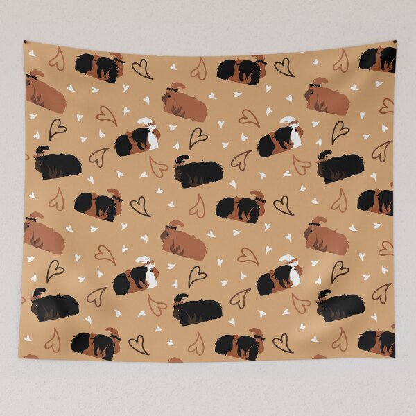 Item preview, Love Silkie Guinea pig - Black and Brown designed and sold by Lulupainting.