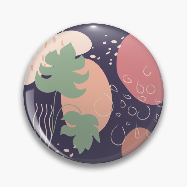 Item preview, Abstract shapes dots lines and tropical plants digital design illustration 68 designed and sold by MyBlackDreams.