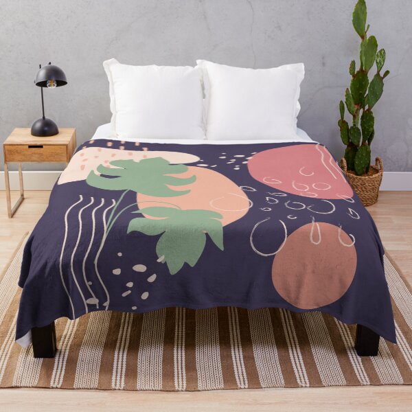 Item preview, Abstract shapes dots lines and tropical plants digital design illustration 68 designed and sold by MyBlackDreams.