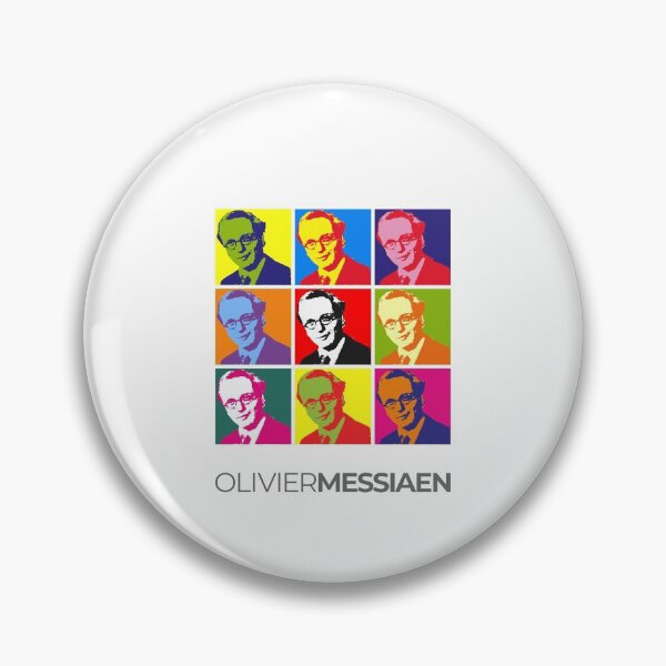 Item preview, Olivier Messiaen pop-art portrait poster designed and sold by CMYKStudio.