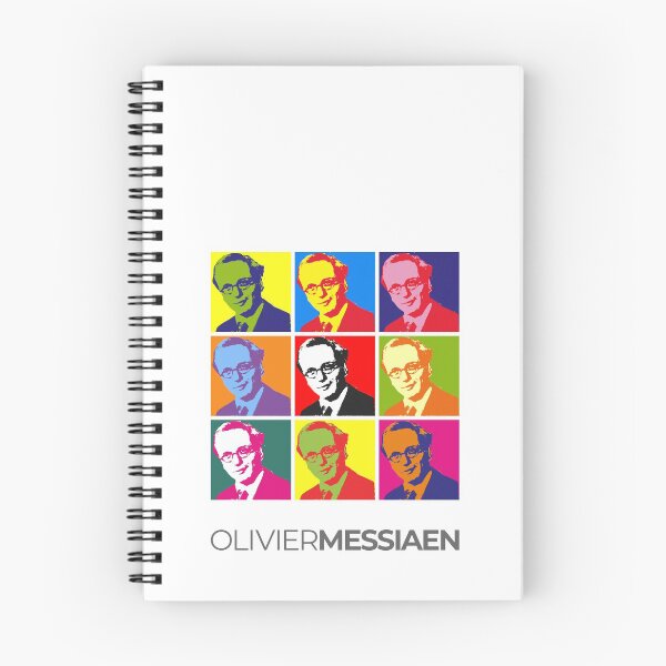 Item preview, Olivier Messiaen pop-art portrait poster designed and sold by CMYKStudio.