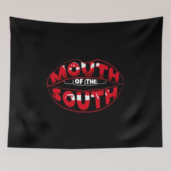 Item preview, Mouth of the South with bright red lips designed and sold by Gold Wings Tees.