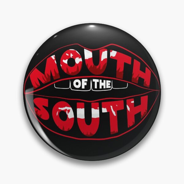 Item preview, Mouth of the South with bright red lips designed and sold by Gold Wings Tees.