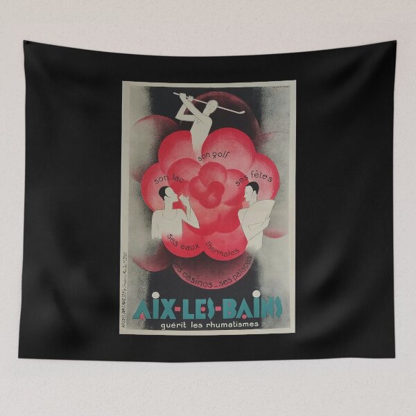 Item preview, retro classic Aix les Bains poster designed and sold by CorasPosters.