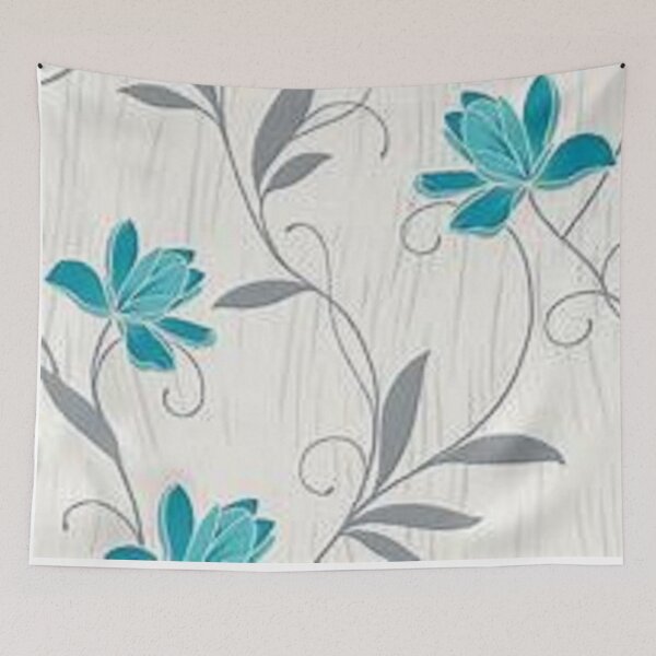Item preview, Teal And Gray Floral Pattern print on home decor, accessories, apparel, stickers, gifts. PRICES VARY.  Click here   https://lduke47.redbubble.com  designed and sold by lduke47.