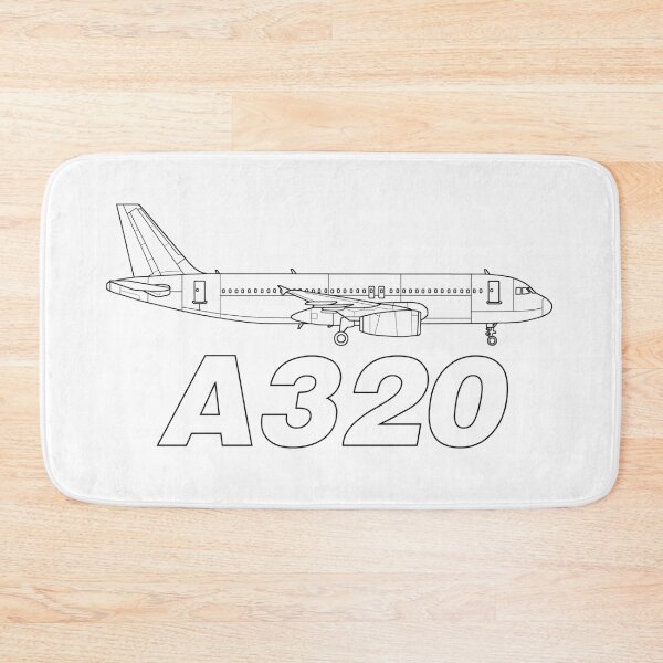Item preview, Airbus A320 (V2500 Engines) Black Outline designed and sold by Avi8orGear.